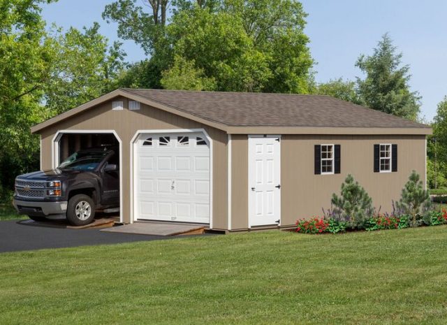 double wide garage shed